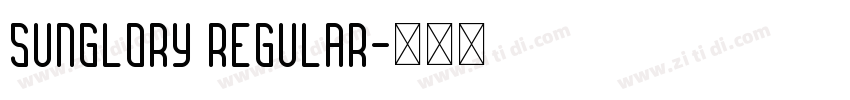sunglory Regular字体转换